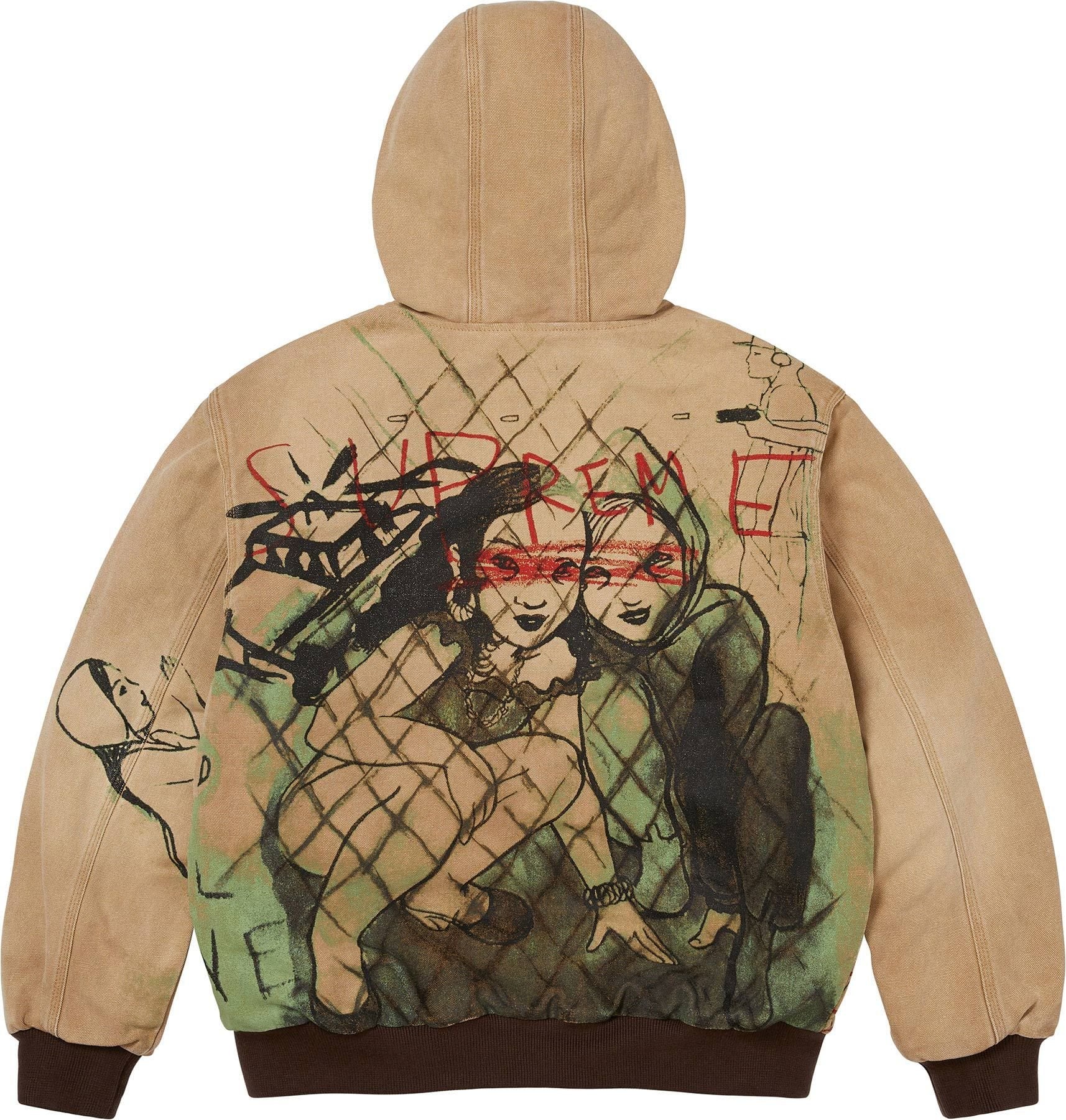Supreme/Rita Ackermann Hooded Work Jacket view 5
